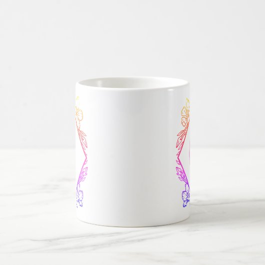 Diamond Botanical Monogram Coffee Mug |Personalize Koffiemok (Center)