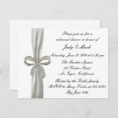 Diamond Bow repetitie diner uitnodiging (Voorkant / Achterkant)