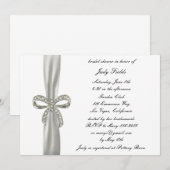 Diamond Bow Wedding Bridal Shower Kaart (Voorkant / Achterkant)