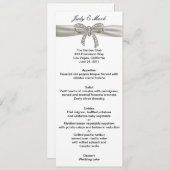 Diamond Bow Wedding Menu Kaart (Voorkant / Achterkant)