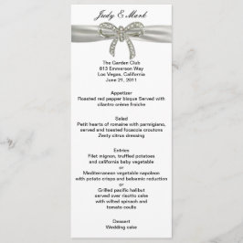 Diamond Bow Wedding Menu Kaart