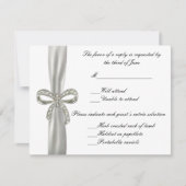 Diamond Bow Wedding Response Kaart (Voorkant)