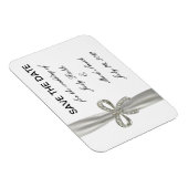 Diamond Bow Wedding Save the Date Magnet Magneet (Rechterzijde)
