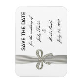 Diamond Bow Wedding Save the Date Magnet Magneet (Verticaal)