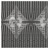Diamond Bows Elegant Gothic Pattern Fabric Stof (Close Up)