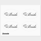 Diamond Bride Sticker over wit (Vel)
