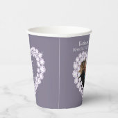 Diamond bruiloft 60e foto grijs papieren bekers (Rechts)