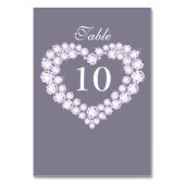 Diamond bruiloft hart tafel nummers kaart (Voorkant)