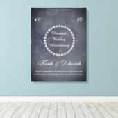 Diamond Bruiloft Jubileum Canvas Afdruk (Insitu (Houten vloer))