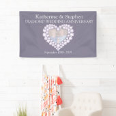 Diamond Bruiloft jubileum grijze banner (Insitu)