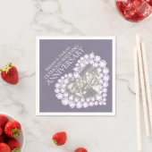 Diamond Bruiloft Jubileum hart foto servetten (Insitu)