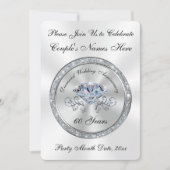 Diamond Bruiloft Jubileum Uitnodigingen (Voorkant)