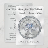 Diamond Bruiloft Jubileum Uitnodigingen (Voorkant / Achterkant)