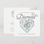 Diamond bruiloft liefde voor zo'n sterke hart wate kaart (Voorkant / Achterkant)