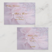 Diamond bruiloft uitnodiging informatiekaartje (Voorkant / Achterkant)