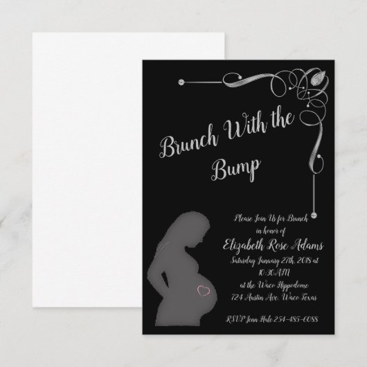 Diamond Brunch met de pomp Kaart (Voorkant / Achterkant)