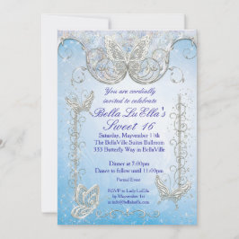 Diamond Butterfly Party Uitnodigingen