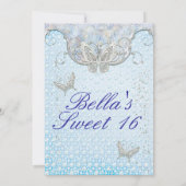 Diamond Butterfly Party Uitnodigingen (Achterkant)