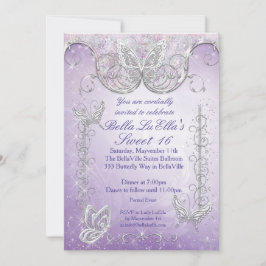 Diamond Butterfly Party Uitnodigingen