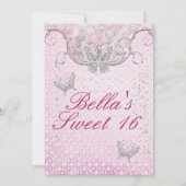 Diamond Butterfly Party Uitnodigingen (Achterkant)