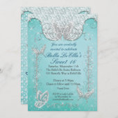 Diamond Butterfly Party Uitnodigingen (Voorkant / Achterkant)