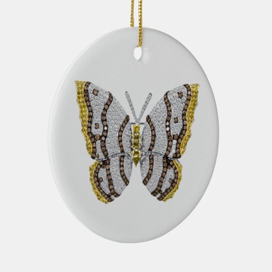Diamond Butterfly Print Keramisch Ornament (Rechts)