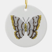 Diamond Butterfly Print Keramisch Ornament (Voorkant)