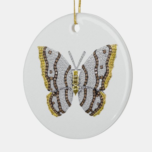 Diamond Butterfly Print Keramisch Ornament (Links)