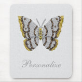 Diamond Butterfly Print Personalized Mousepad Muismat (Voorkant)