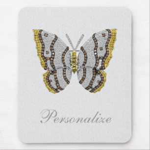Diamond Butterfly Print Personalized Mousepad Muismat
