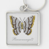 Diamond Butterfly Print Sleutelhanger (Voorkant)