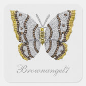 Diamond Butterfly Print Stickers (Voorkant)