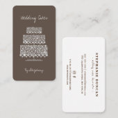 Diamond cake chocolade bruidstaart decorateur visitekaartje (Voorkant / Achterkant)