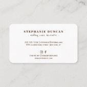 Diamond cake chocolade bruidstaart decorateur visitekaartje (Achterkant)