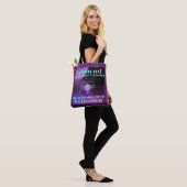 Diamond & Carousel Dreams Paars Faux Glitter Tote Bag (Op model)