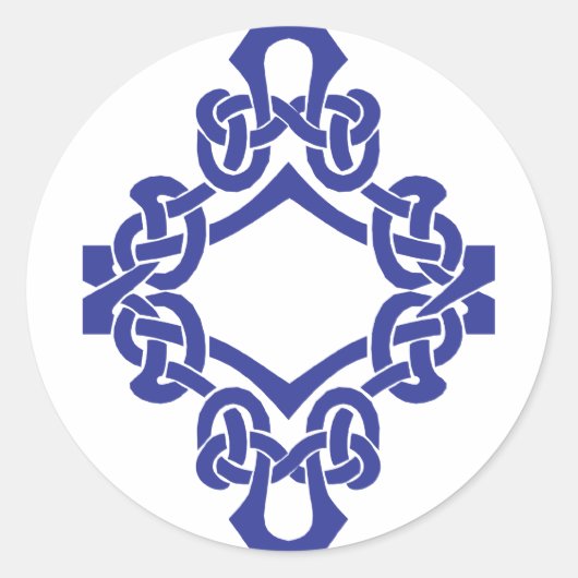 Diamond Celtic Knotwork Ronde Sticker (Voorkant)