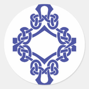 Diamond Celtic Knotwork Ronde Sticker
