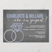 Diamond Chalkboard Verlovingskaart | Verlovingsfee