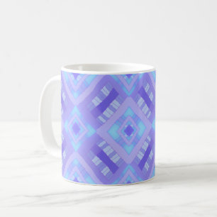 Diamond Check Patchwork - Lavendel Turquoise 1 Koffiemok