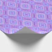 Diamond Check Patchwork - Lila Blauw 1 Cadeaupapier (Hoek)