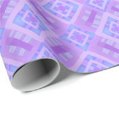 Diamond Check Patchwork - Lila Blauw 1 Cadeaupapier (Rol Hoek)