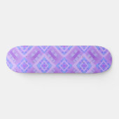 Diamond Check Patchwork - Lila Blauw 1 Persoonlijk Skateboard (Horizontaal)