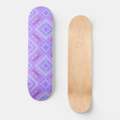 Diamond Check Patchwork - Lila Blauw 1 Persoonlijk Skateboard (Voorkant)