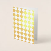 Diamond Checkered White en Gold Folie Kaarten (Voorkant)