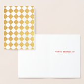 Diamond Checkered White en Gold Folie Kaarten (Display)