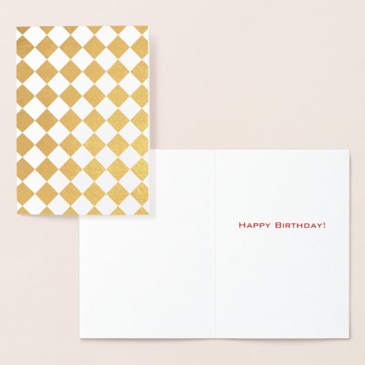 Diamond Checkered White en Gold Folie Kaarten (Display)