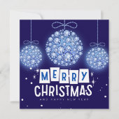 Diamond Christmas Ornament Flat Kaart (Voorkant)