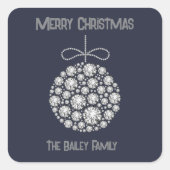 Diamond Christmas Ornament Sticker (Voorkant)