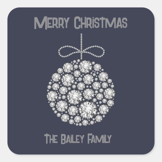 Diamond Christmas Ornament Sticker (Voorkant)