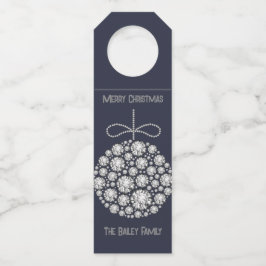 Diamond Christmas Ornaments Bottle Hanger Labels